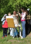 Master-class "Landscape by palette knife" in the open air.